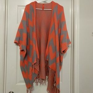 Chevron Pancho vest med